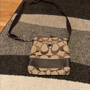 Over the should coach bag.